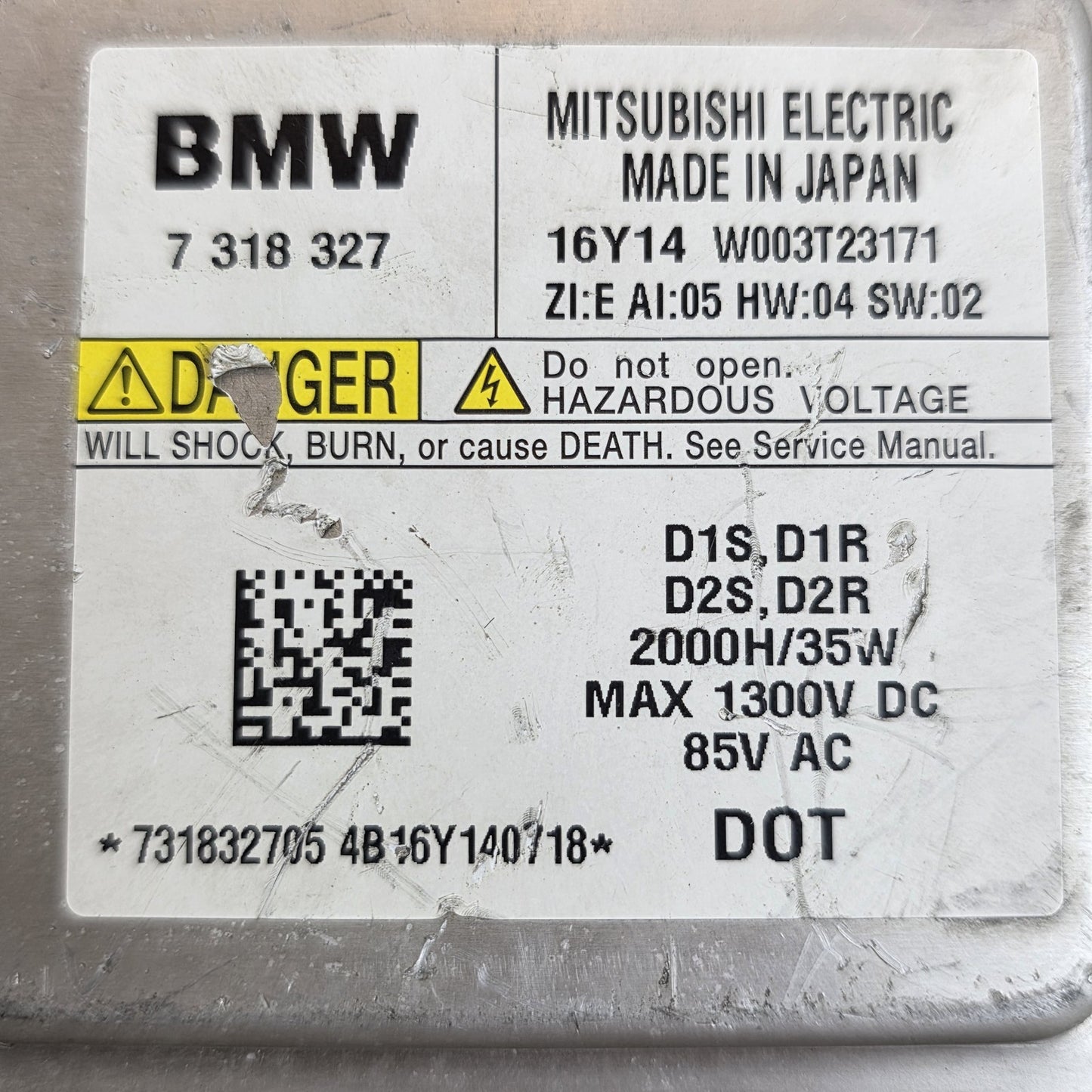 2008-2017 BMW 1 Series F20 F21 Xenon Headlight Ballast 7318327
