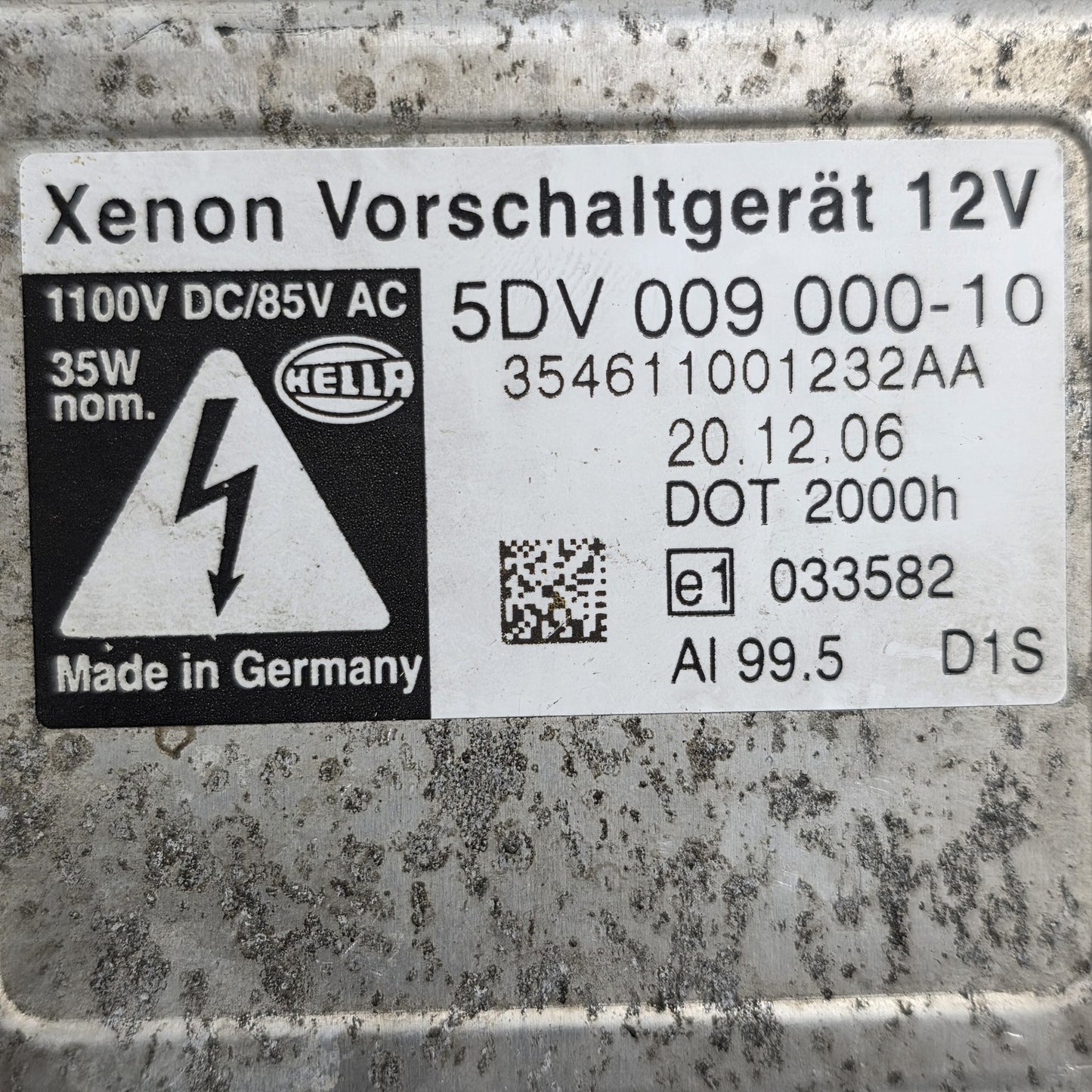 2001-2006 Mercedes-Benz CLK550 Xenon Headlight Ballast Control Unit 5DV00900010