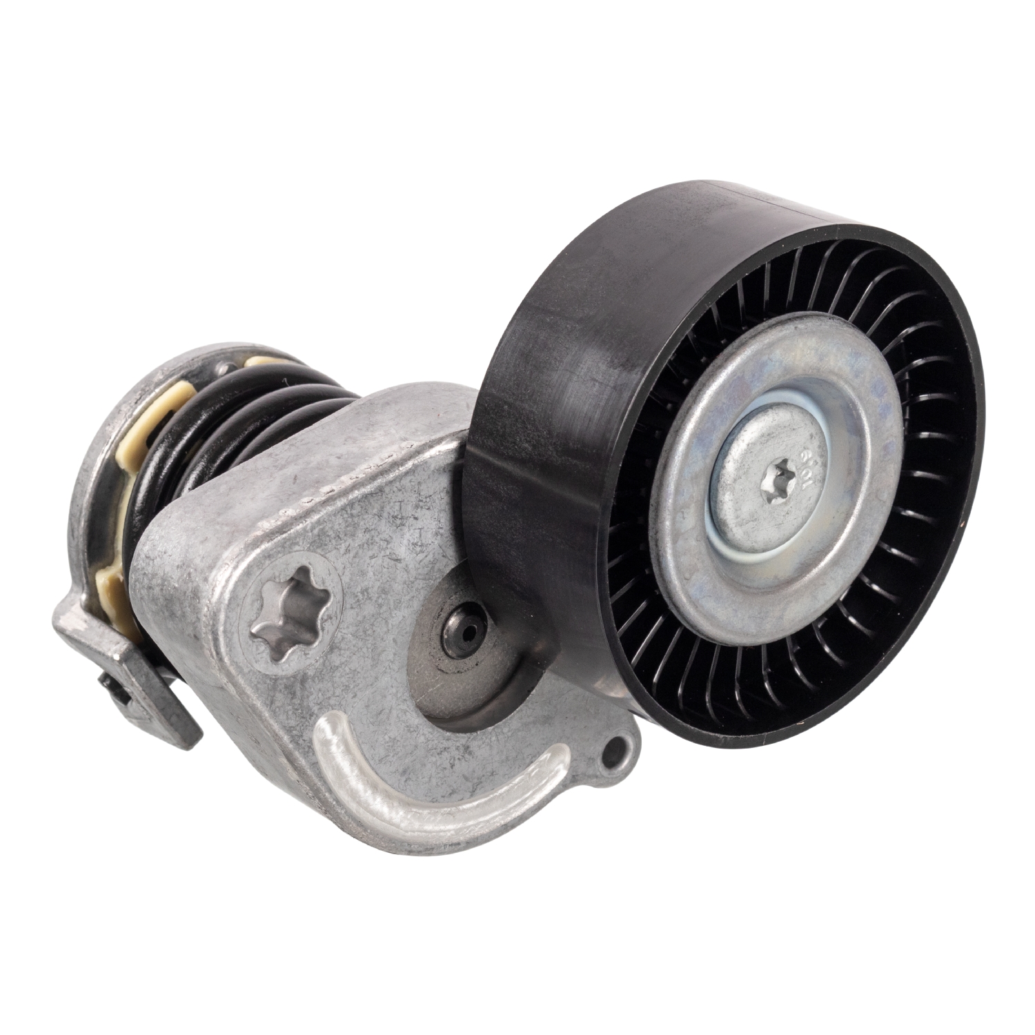 FEBI | Tensioner Assembly for auxiliary belt 37697 | OE 271 200 04 70 | Fits Mercedes-Benz C-Class, Mercedes-Benz E-Class