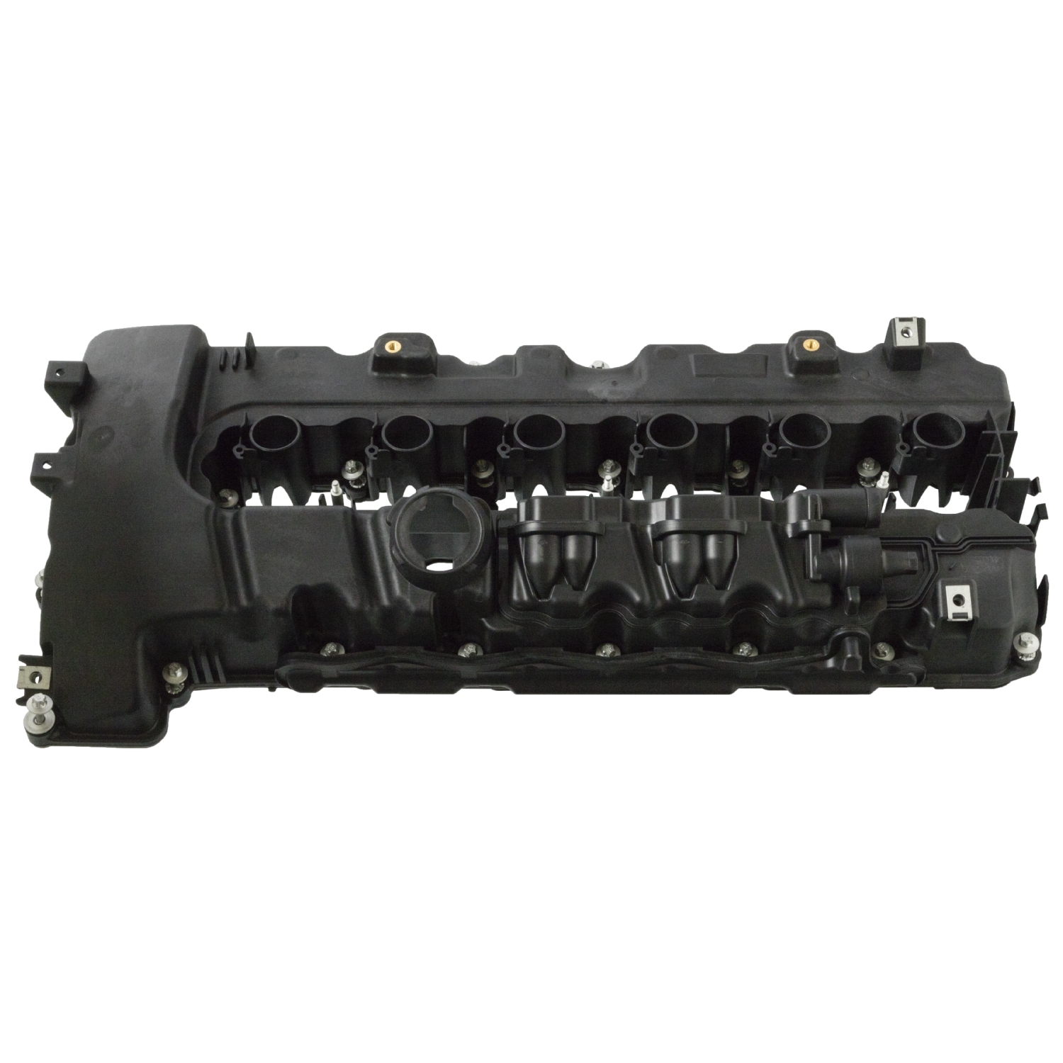 FEBI | Rocker Cover with vent valve and gasket 107197 | OE 11 12 7 565 284 | Fits BMW