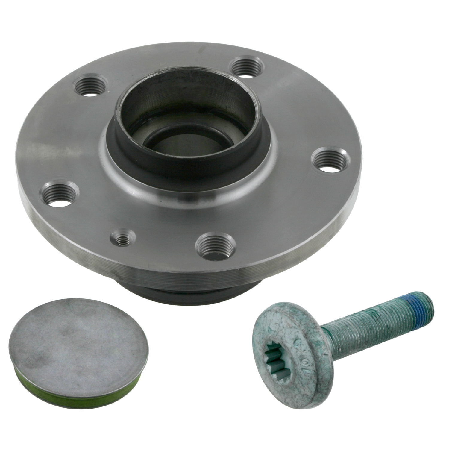 FEBI | Wheel Bearing Kit with wheel hub, ABS sensor ring and additional parts 23320 | OE 3G0 598 611 A | Fits Audi, CUPRA