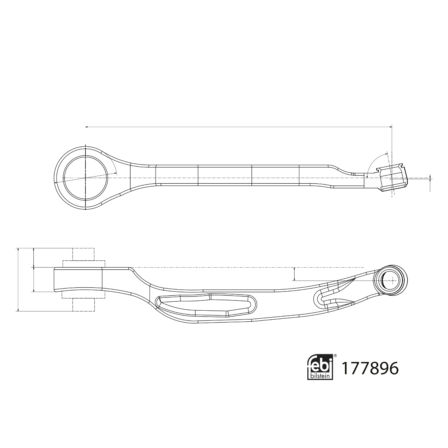 FEBI | Control Arm with bush, joint and lock nut (tension rod 177896 | OE 205 330 20 05 | Fits Mercedes-Benz C-Class