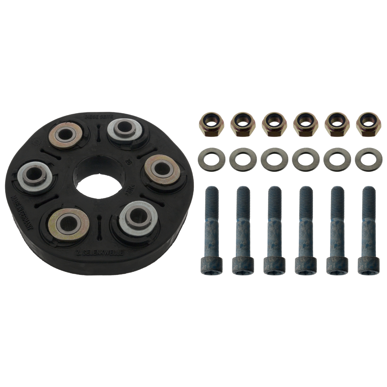 FEBI | Flexible Coupling Kit for propshaft 3976 | OE 124 410 05 15 | Fits Mercedes-Benz E-Class