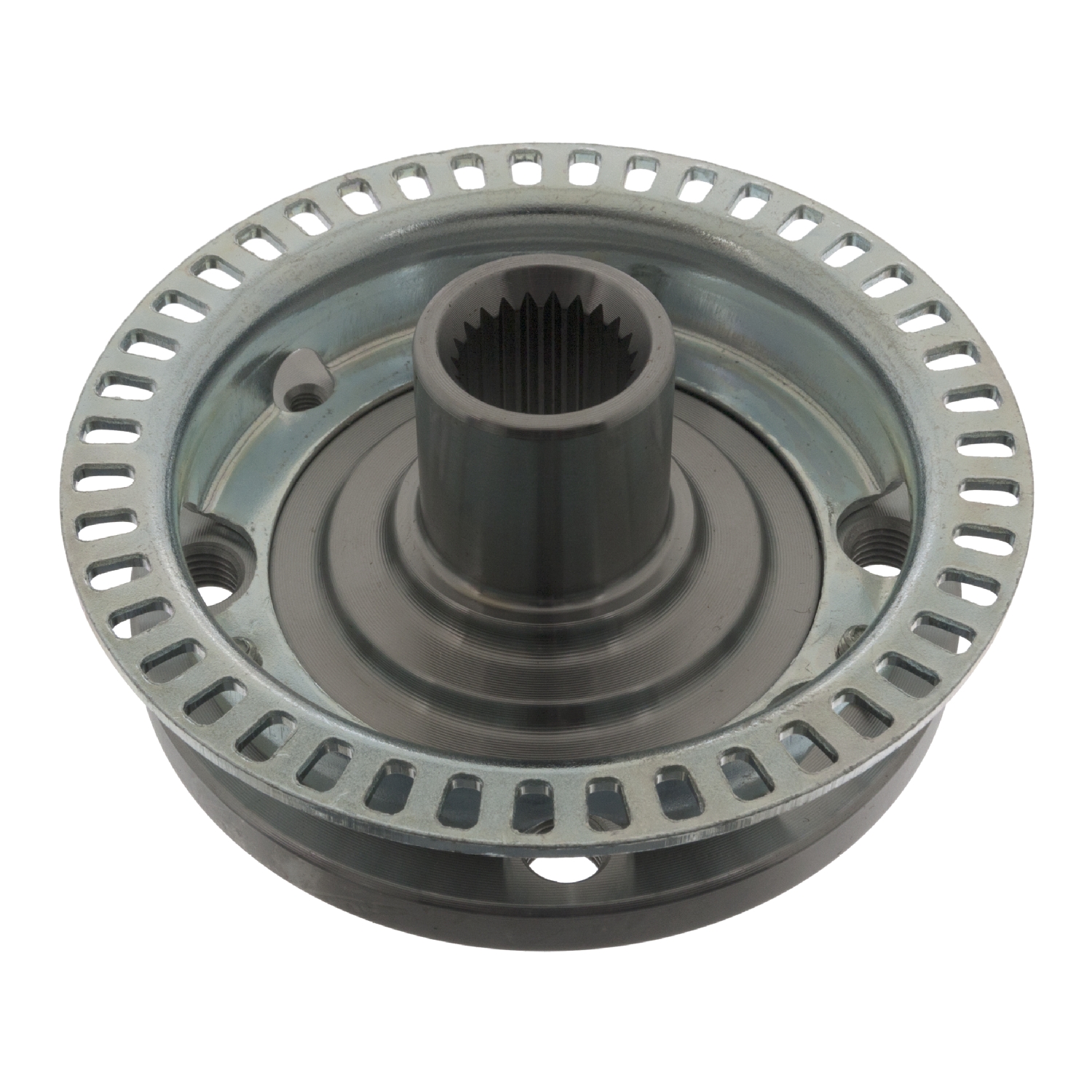 FEBI | Wheel Hub without wheel bearing, with ABS sensor ring 1902 | OE 6N0 407 613 | Fits Seat, Volkswagen (VW)