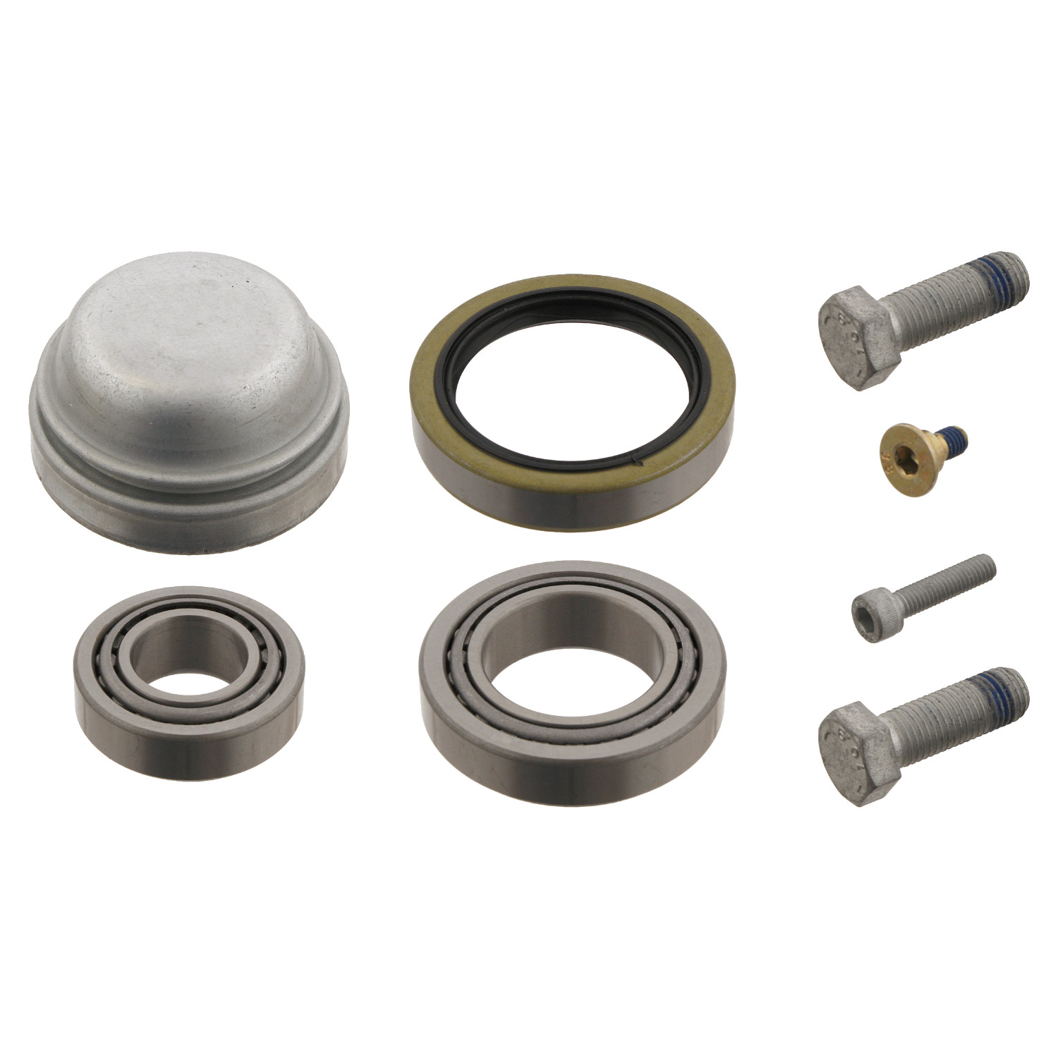FEBI | Wheel Bearing Kit with shaft seal and fastening bolts 2071 | OE 210 330 00 51 | Fits Mercedes-Benz