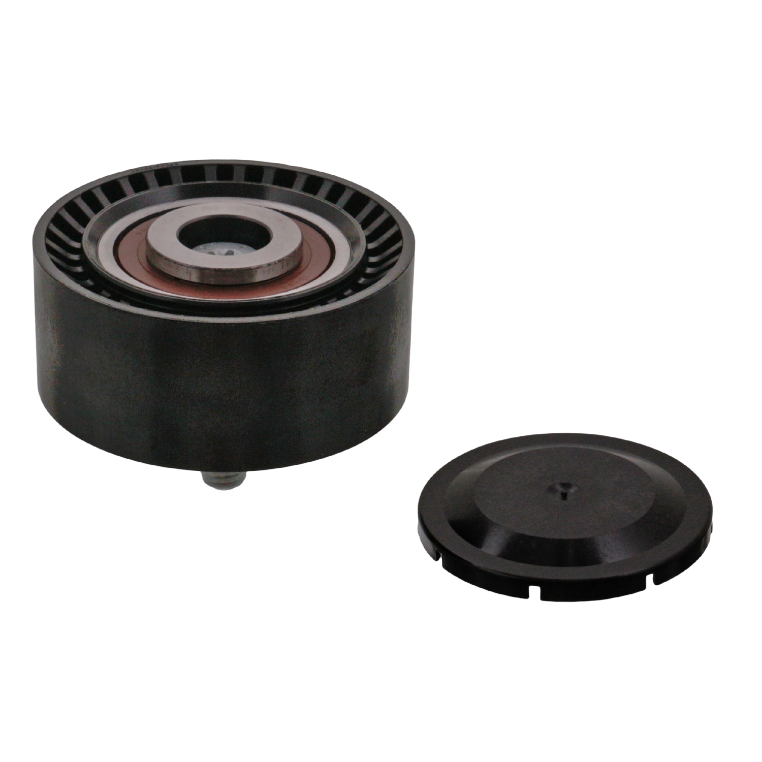 FEBI | Idler Pulley for auxiliary belt, with bolt 100252 | OE 11 28 7 615 130 | Fits BMW 7 Series