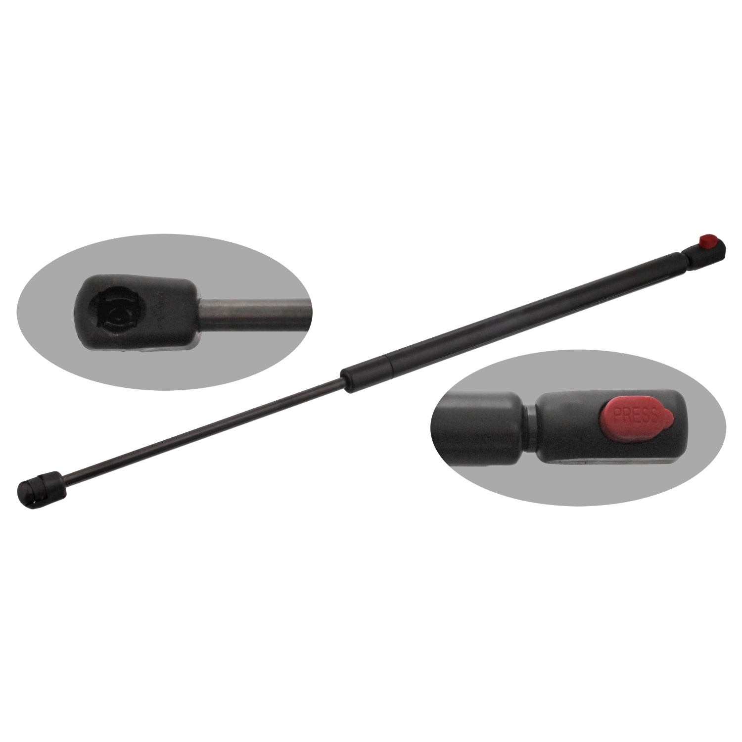FEBI | Gas Spring for bonnet 24733 | OE 203 880 04 29 | Fits Mercedes-Benz