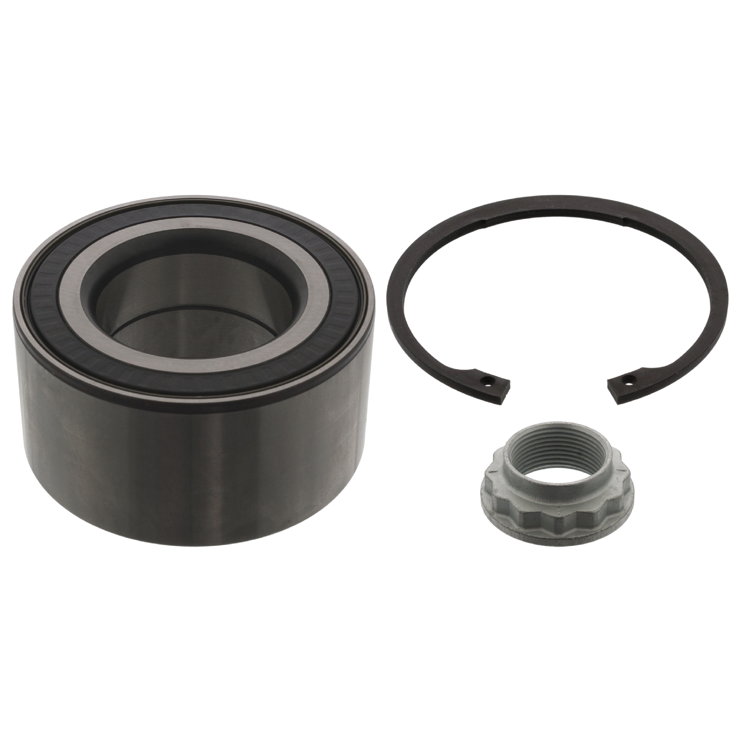 FEBI | Wheel Bearing Kit with ABS sensor ring, axle nut and locking ring 23928 | OE 31 22 6 783 913 S1 | Fits BMW