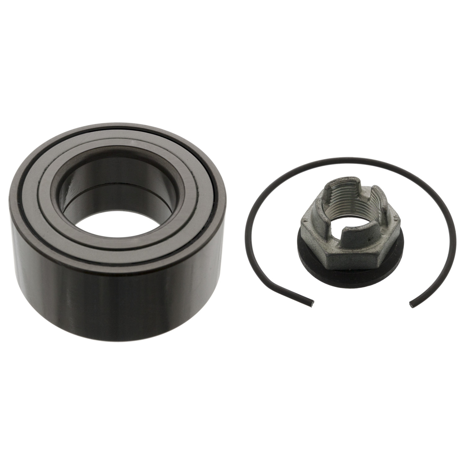 FEBI | Wheel Bearing Kit with castle nut and circlip 5526 | OE 60 01 543 344 | Fits Dacia, Renault