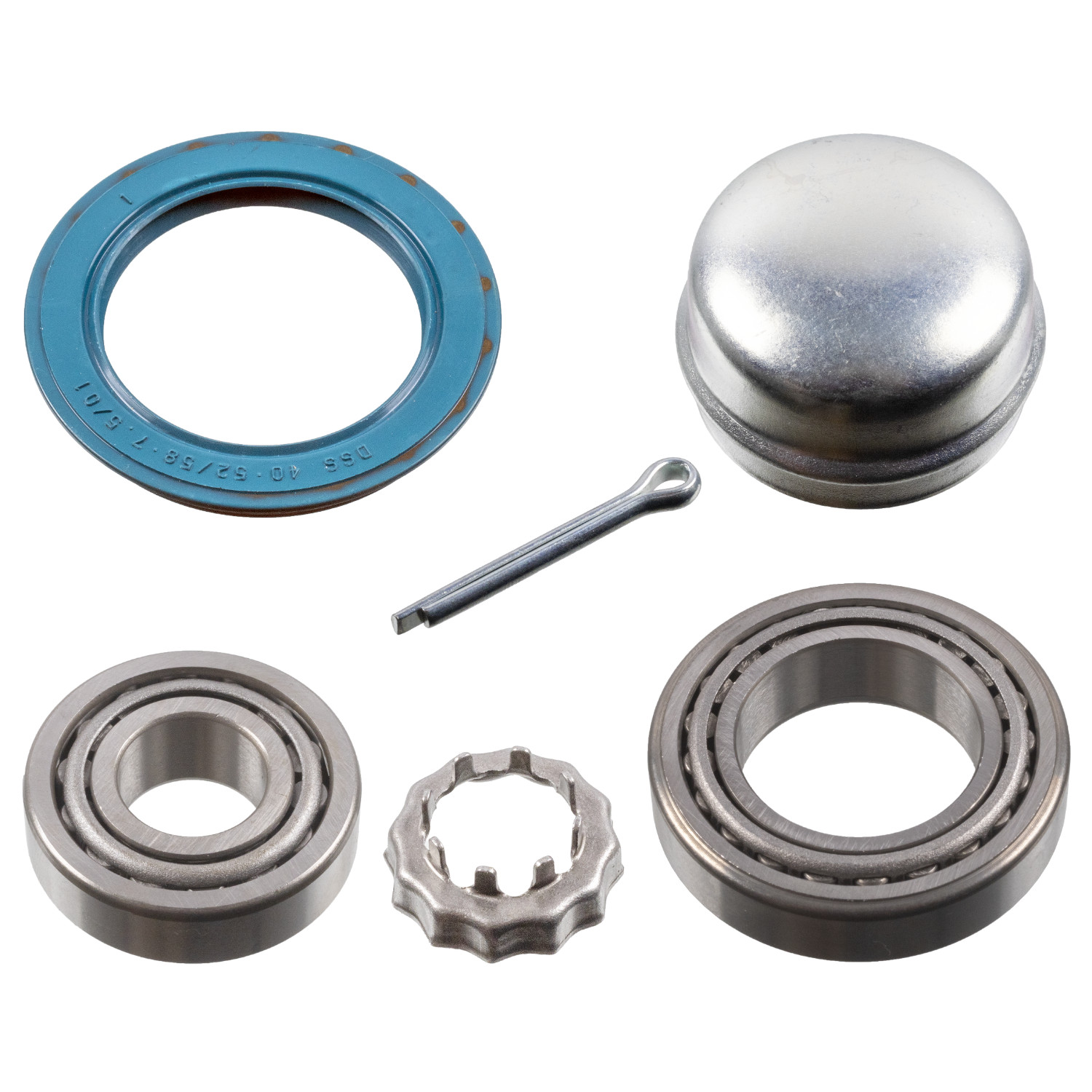FEBI | Wheel Bearing Kit with additional parts 3674 | OE 191 598 625 | Fits Audi, Seat