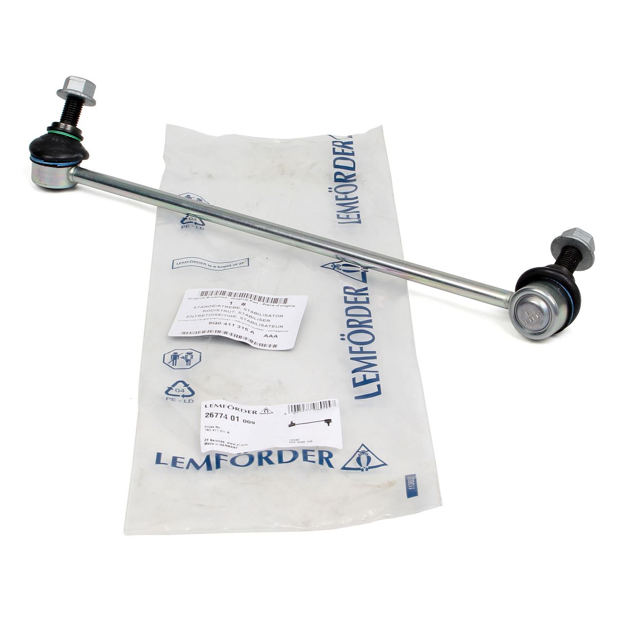 LEMFORDER | Audi VW Suspension Stabilizer Bar 2677401 | OE not available | Fits A3, A3 Quattro, Atlas, Atlas Cross Sport, Beetle, CC, Eos, Golf, GTI, & more