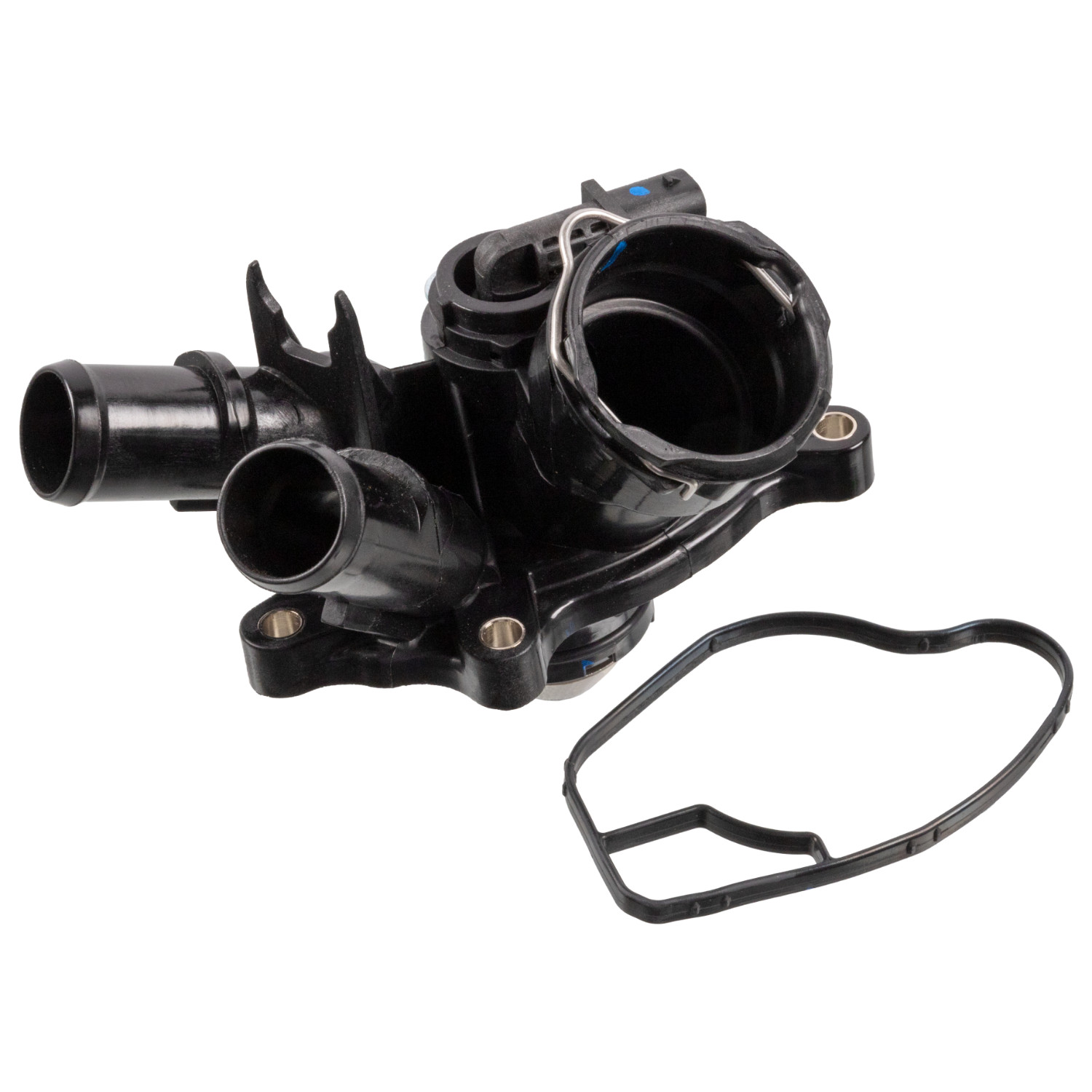 FEBI | Thermostat with housing, seal and temperature switch 180396 | OE 271 200 03 15 | Fits BMW 3 Series, BMW 5 Series, BMW X3
