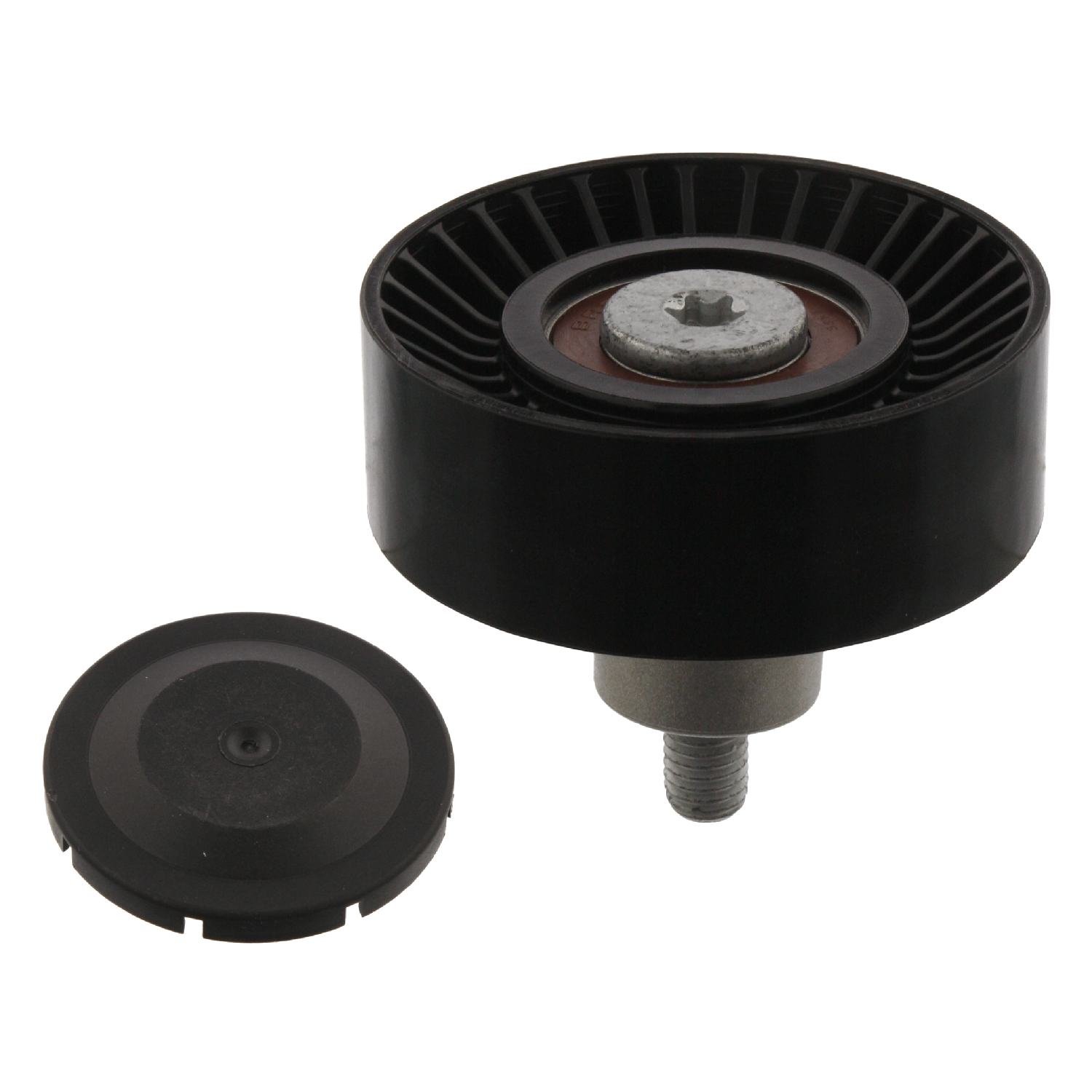 FEBI | Idler Pulley for auxiliary belt, with bolt 36057 | OE 06E 903 341 A | Fits Audi, Audi-FAW