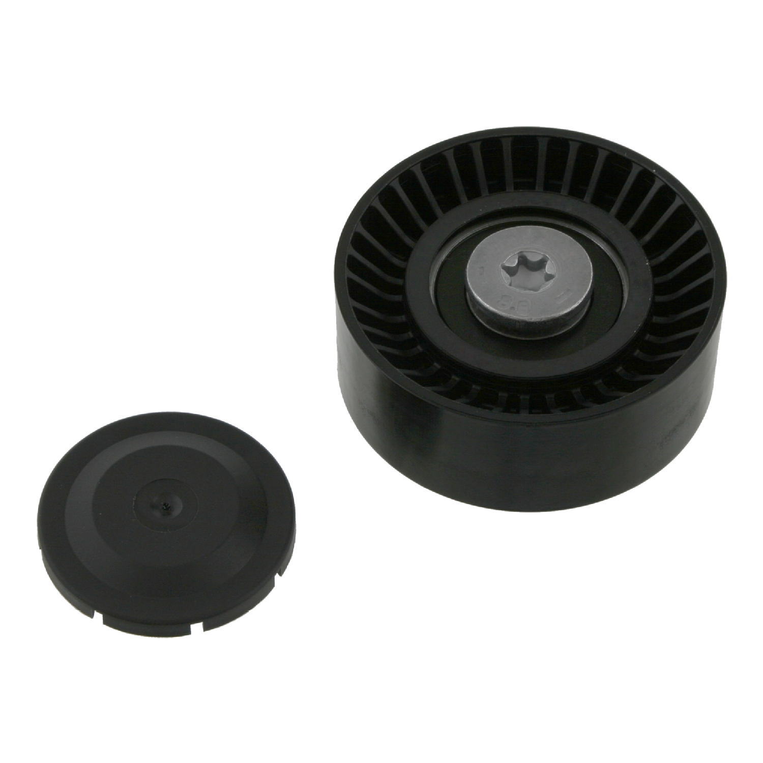 FEBI | Idler Pulley for auxiliary belt, with bolt 23165 | OE 11 28 7 549 557 | Fits BMW, Ssangyong
