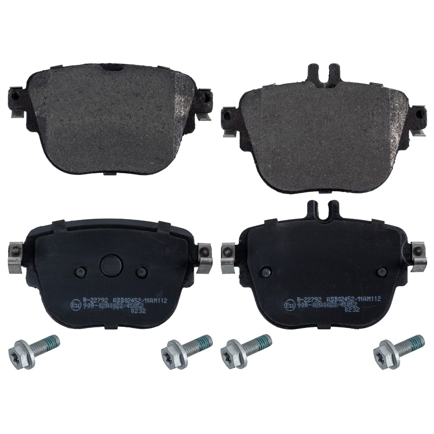 FEBI | Brake Pad Set with bolts 171001 | OE 000 420 62 00 | Fits Mercedes-Benz