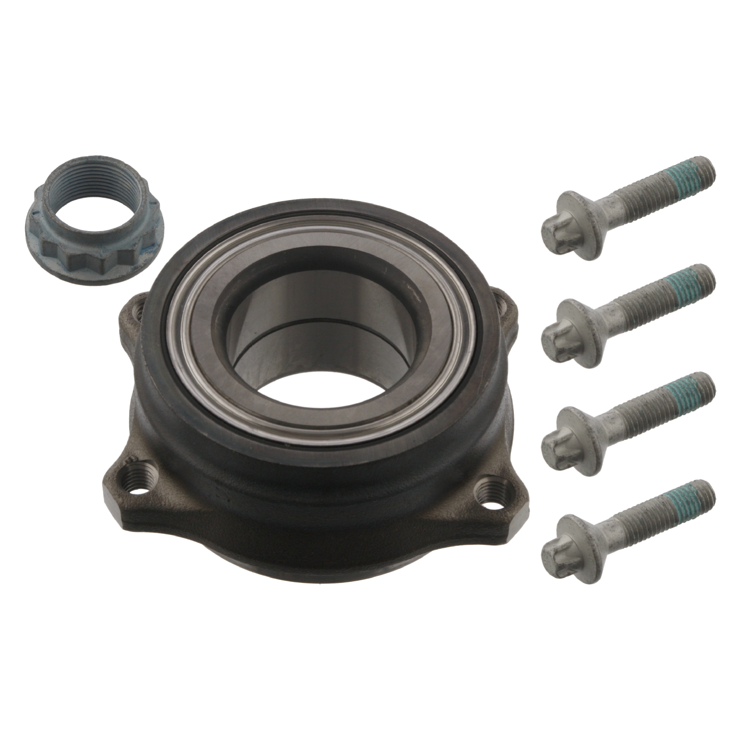 FEBI | Wheel Bearing Kit with axle nut and fastening bolts 28678 | OE RR-W211 | Fits Mercedes-Benz E-Class
