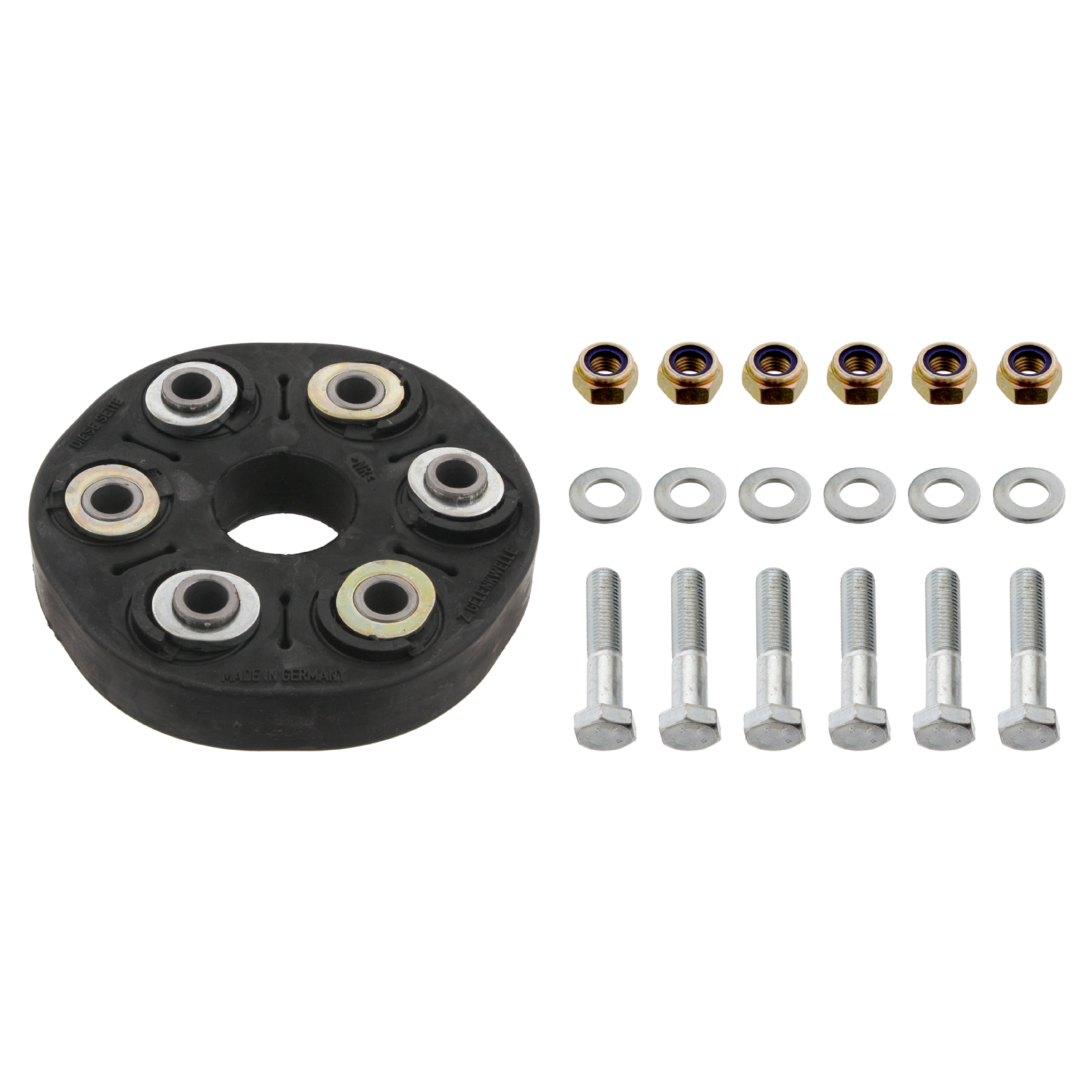 FEBI | Flexible Coupling Kit for propshaft 14979 | OE 210 410 11 15 | Fits Mercedes-Benz