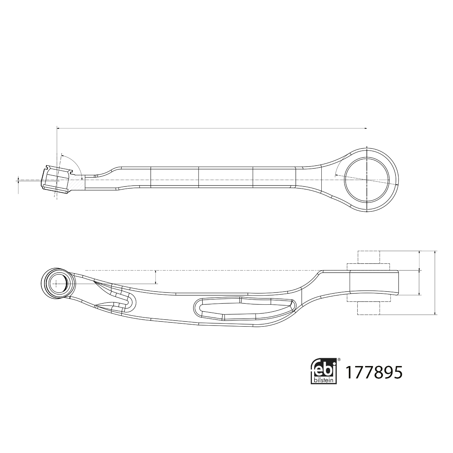FEBI | Control Arm with bush, joint and lock nut (tension rod 177895 | OE 205 330 19 05 | Fits Mercedes-Benz C-Class