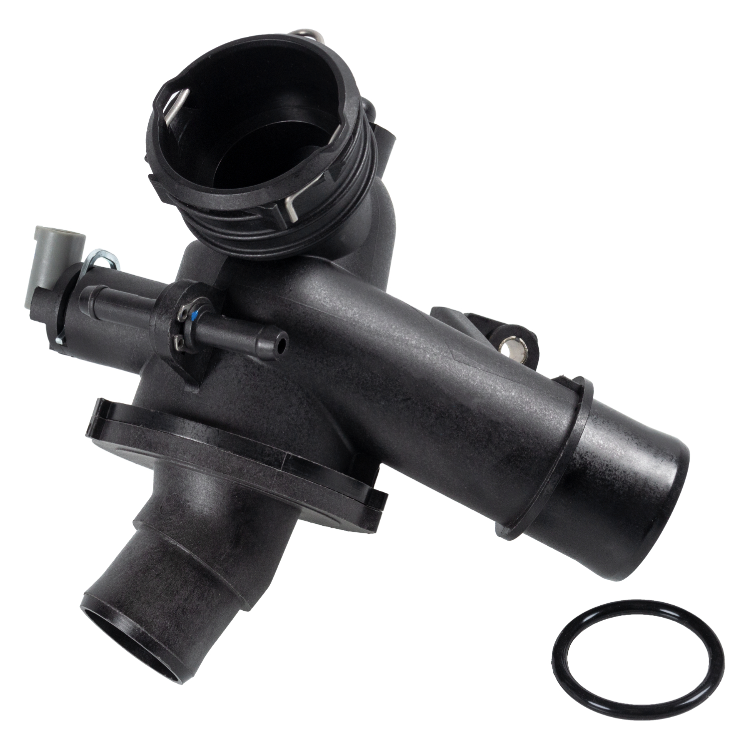 FEBI | Thermostat with thermostat housing, sensor and seal ring 108840 | OE 212-96DEG | Fits Mercedes-Benz C-Class