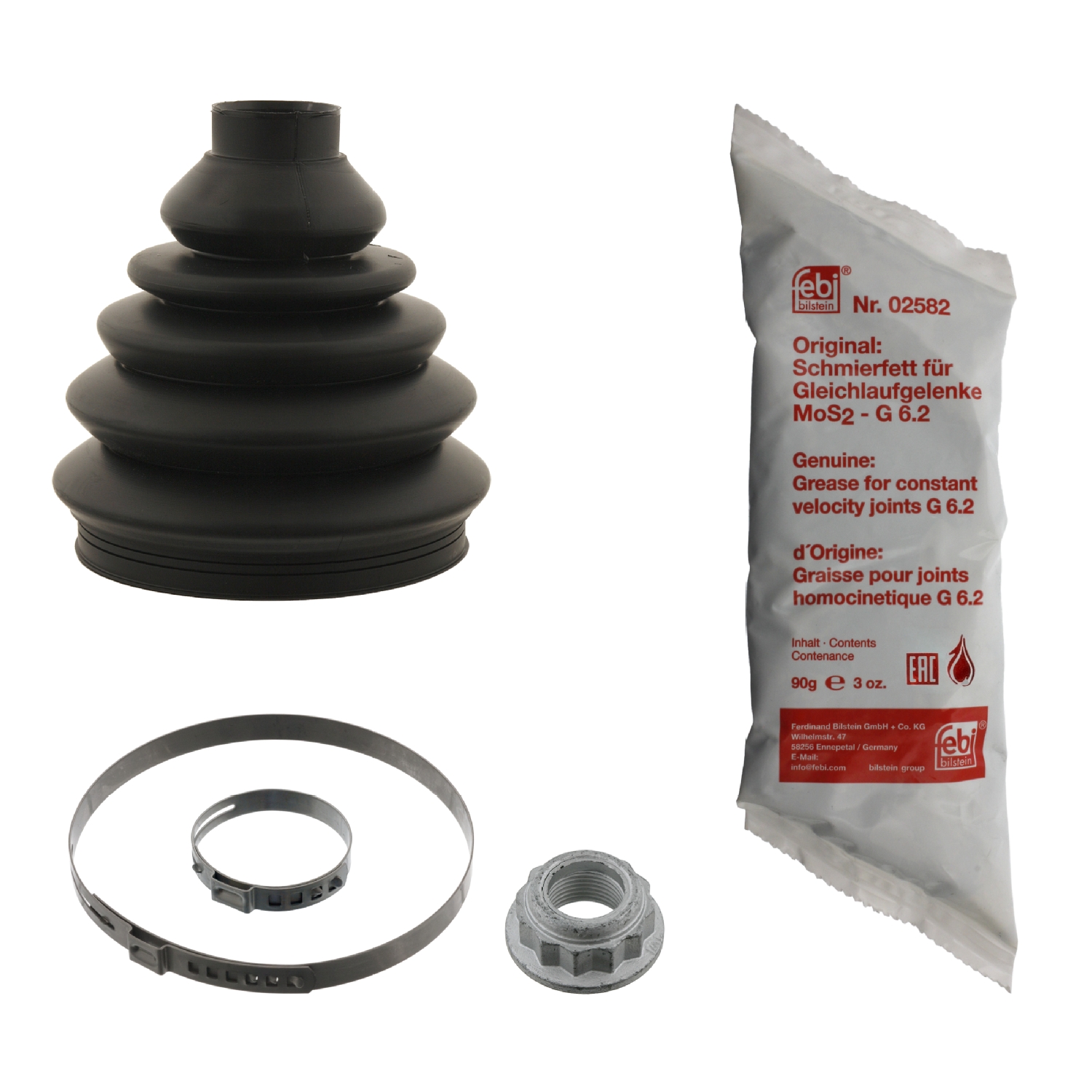 FEBI | CV Boot Kit 30142 | OE 1K0 498 203 A S1 | Fits Audi, Seat