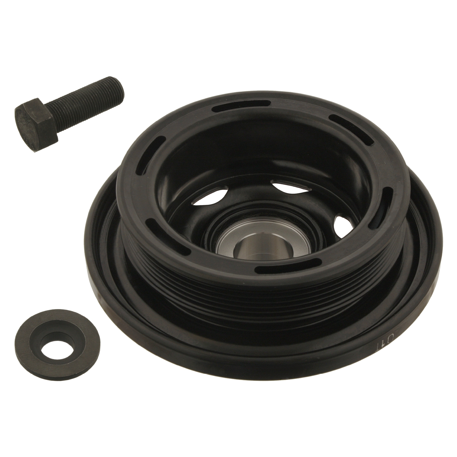 FEBI | TVD Pulley for crankshaft, with bolt and disc 33600 | OE 611 030 05 03 S1 | Fits Fujian Daimler, Mercedes-Benz
