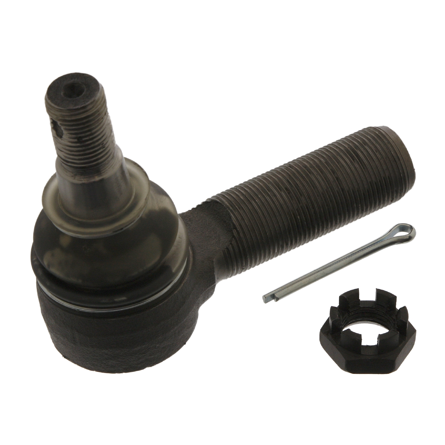 FEBI | Tie Rod / Drag Link End with castle nut and cotter pin 12975 | OE 000 330 85 35 | Fits Mercedes-Benz, Renault