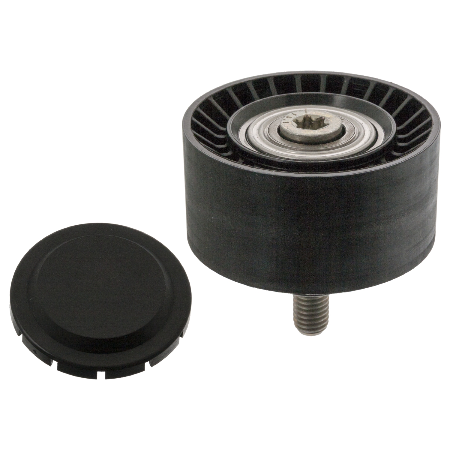 FEBI | Idler Pulley for auxiliary belt, with bolt 47597 | OE 11 28 7 589 361 | Fits BMW
