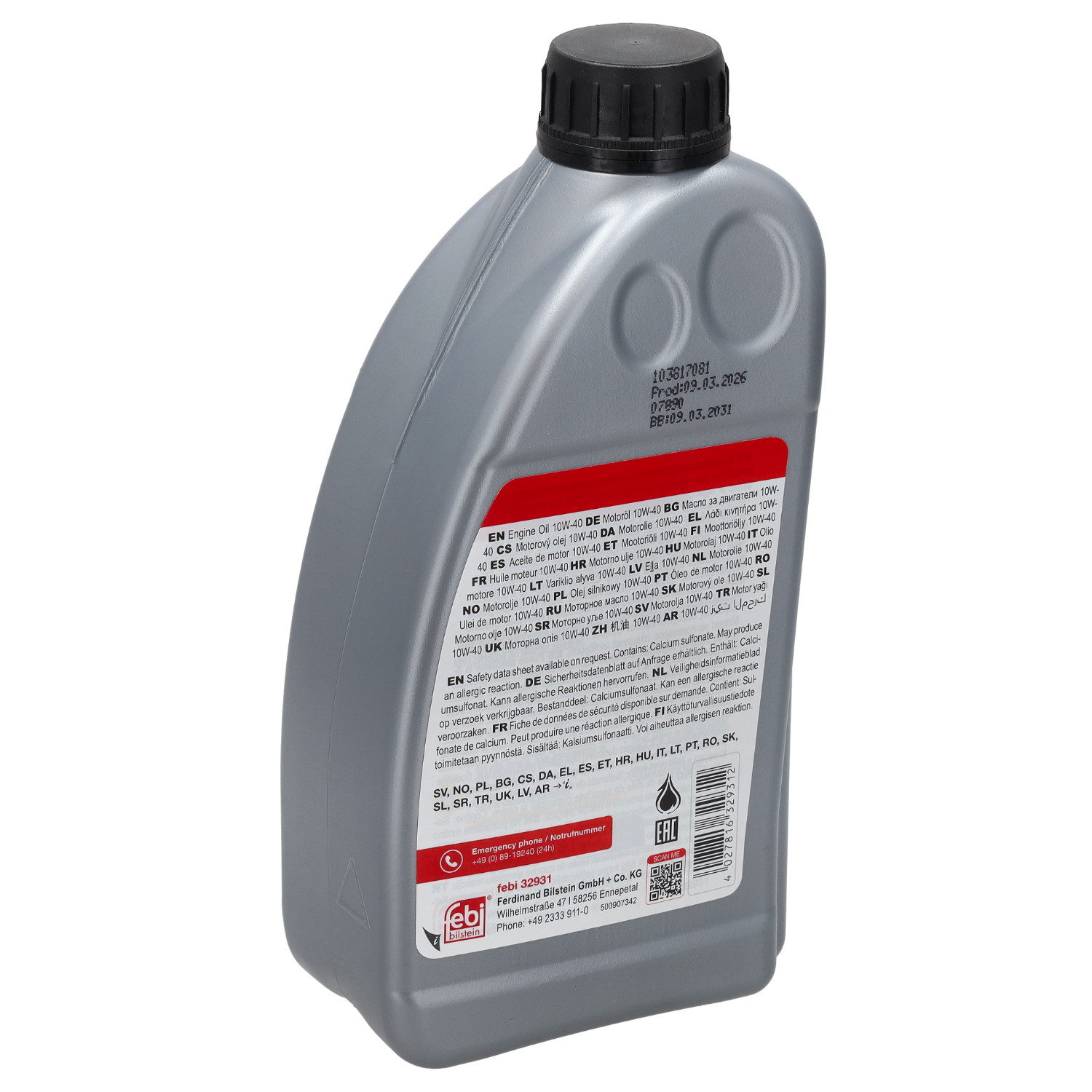 FEBI | Engine Oil SAE 10W-40 32931 | OE G 055 107 M2 | Fits CUPRA, Mercedes-Benz