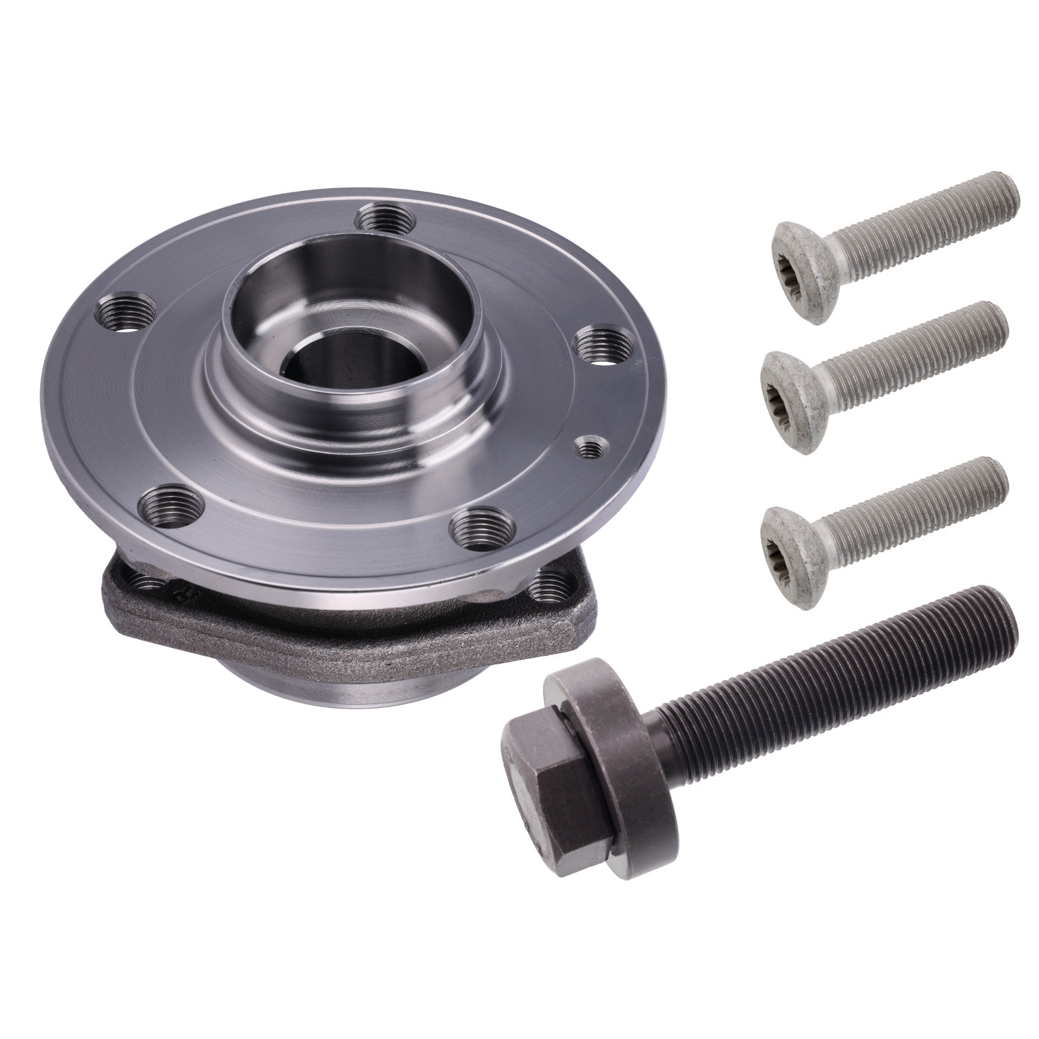 FEBI | Wheel Bearing Kit with wheel hub and ABS sensor ring 27342 | OE 5K0 498 621 A | Fits Audi, Seat