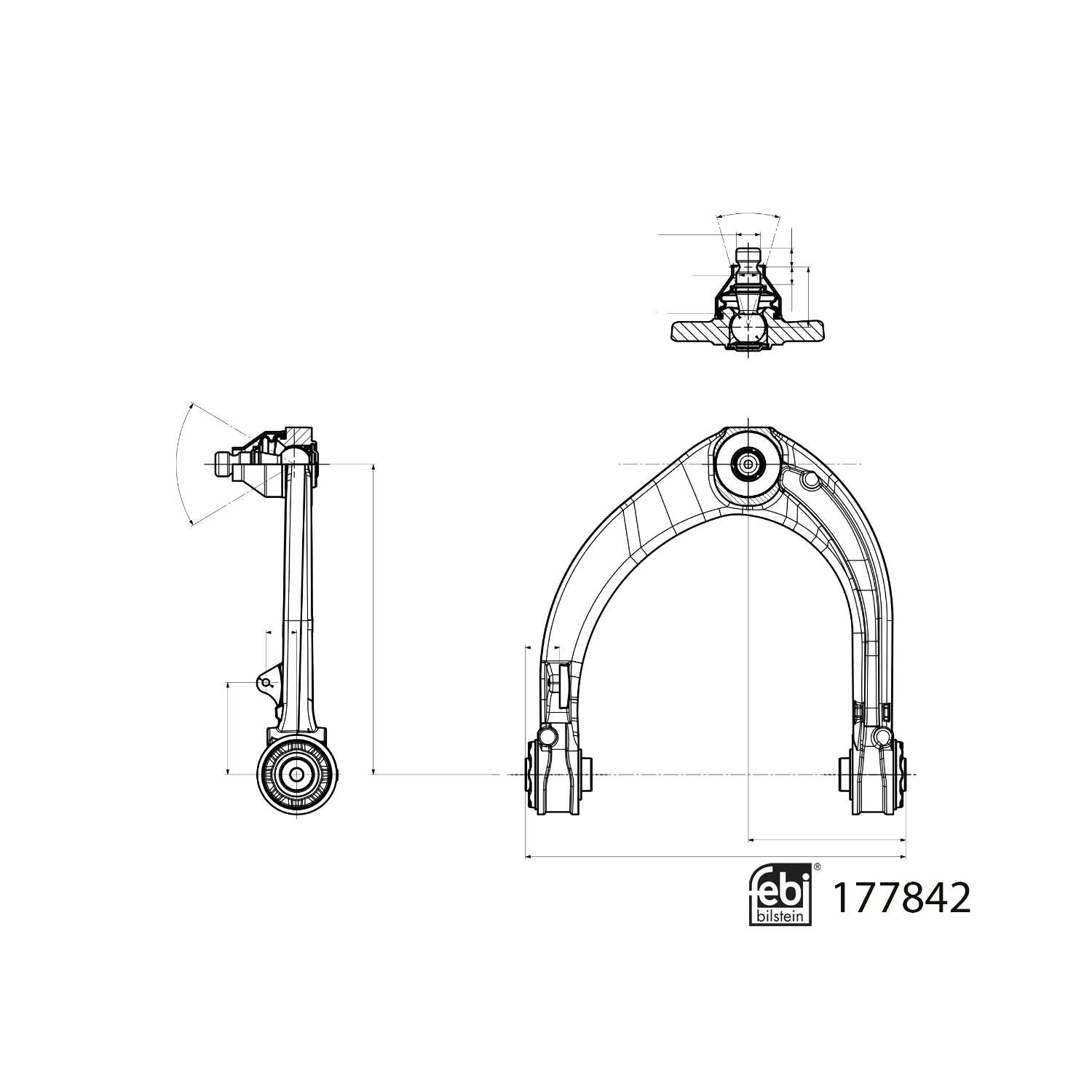 FEBI | Control Arm with bushes and joint 177842 | OE LR113268 | Fits Land Rover