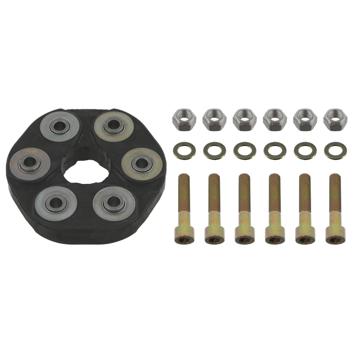 FEBI | Flexible Coupling Kit for propshaft 3909 | OE 202 410 13 15 | Fits Mercedes-Benz, Ssangyong