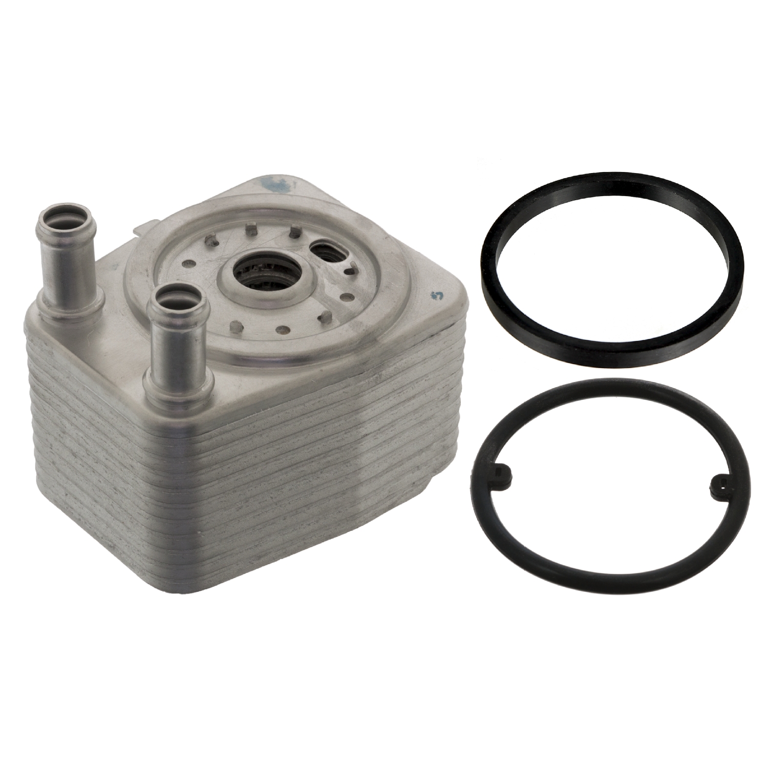 FEBI | Oil Cooler with gaskets 100746 | OE 038 117 021 E S1 | Fits Audi, Seat