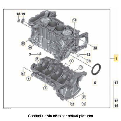 2012 Mini Cooper R55/R56/R57 Engine Block w/ Crankgear Used OEM 11112166876