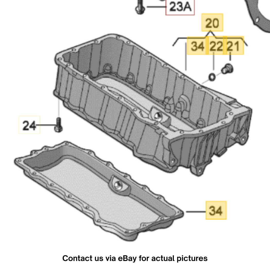 1999-2014 VW Jetta Engine Oil Sump Pan Used OEM 06A103601AC