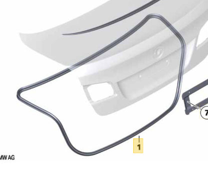 2011–2016 BMW 520i Trunk Lid Sealing Rubber Gasket USED OEM 51767260916