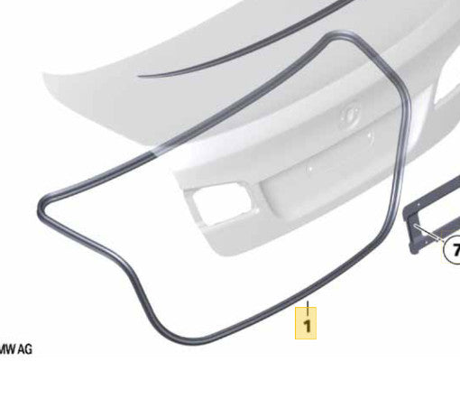 2011–2016 BMW 520i Trunk Lid Sealing Rubber Gasket USED OEM 51767260916