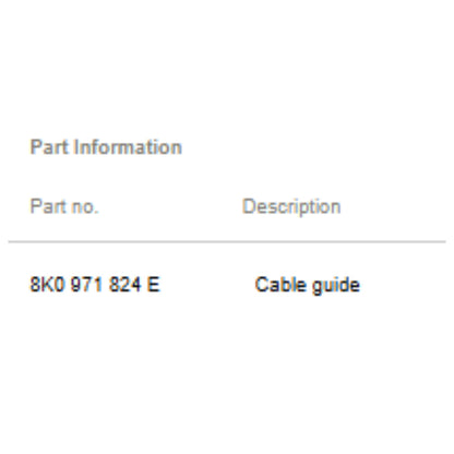2008–2017 Audi A4 A5 S4 S5 Q5 Rear Tunnel Cable Guide OEM 8K0971824E