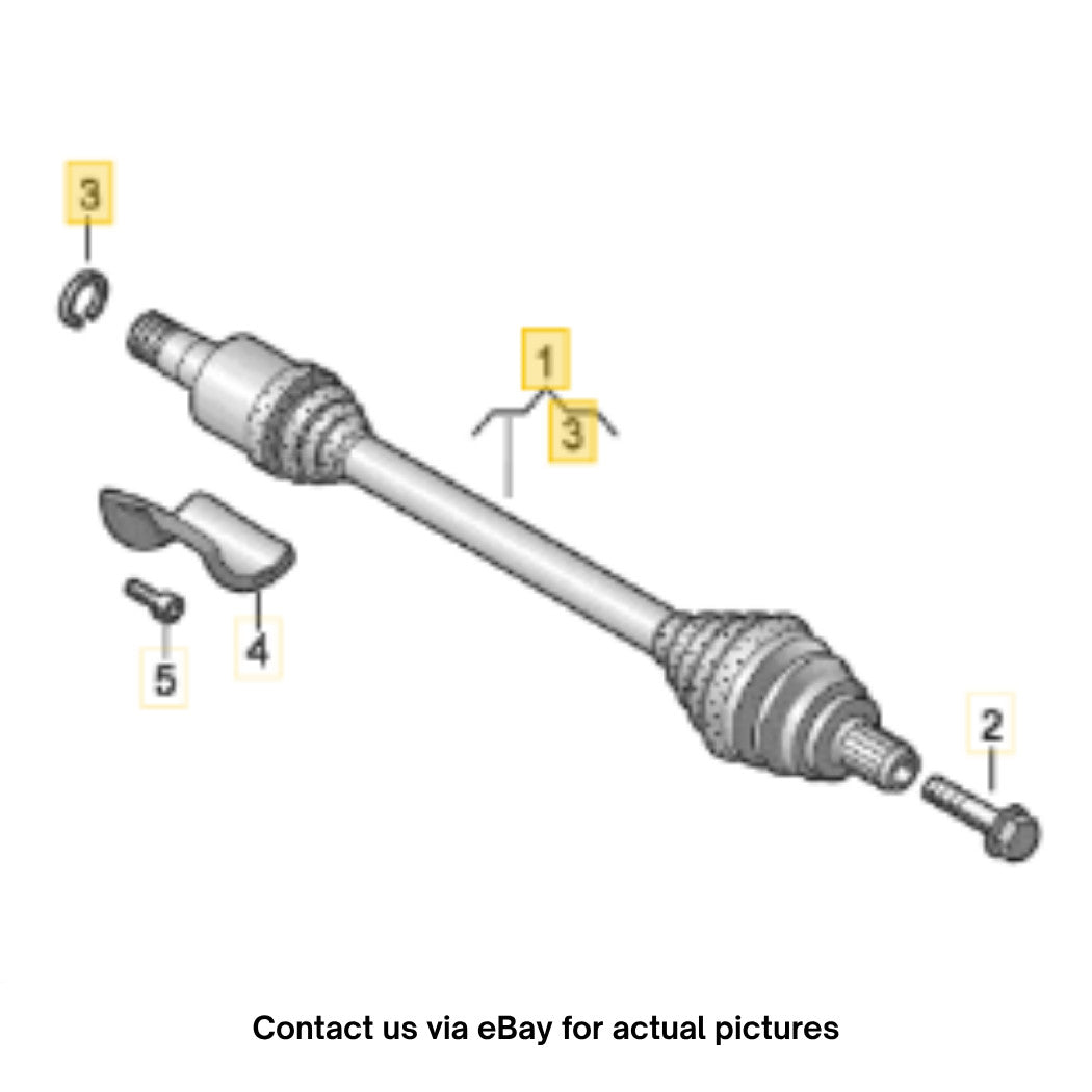 2012 VW Jetta Front Left CV Axle Assembly Used OEM 1K0407451PX