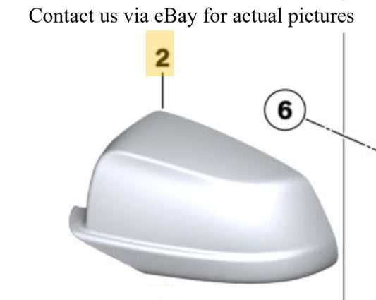 2011–2016 BMW 520i Left Side Mirror Cover Cap Primed USED OEM 51167216369
