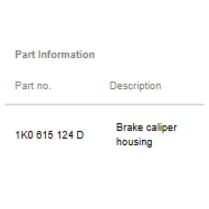 2011–2015 VW Jetta Disc Brake Caliper Used OEM 1K0615124D