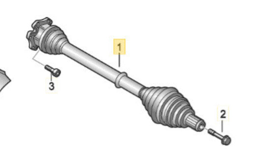 2010-2012 Audi A4 Front CV Axle Shaft OEM 8K0407271Q