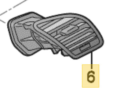 2010–2012 AUDI A4 RIGHT DASH VENT USED OEM 8T1820902C