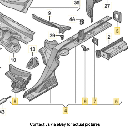2012–2018 Audi A6 A7 Left Side Rail Assembly USED OEM 4G0803401TA