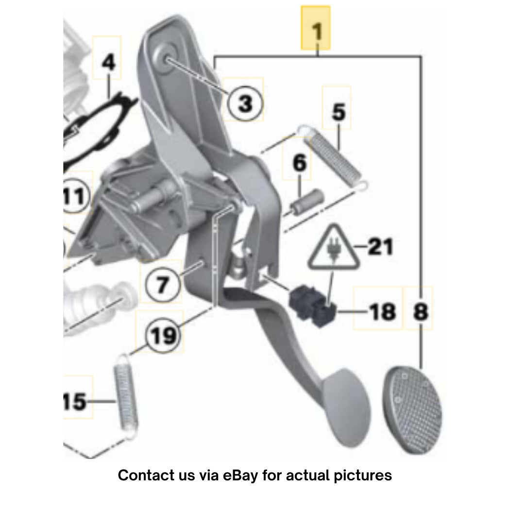 2012 Mini Cooper Pedal Assembly w/ Brake Pedal OEM 35106795831