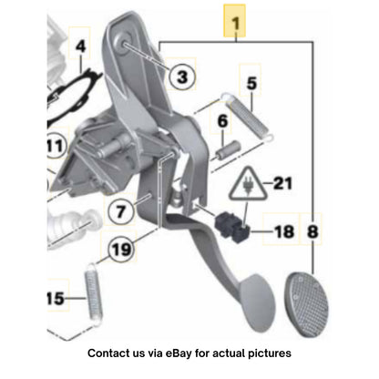 2012 Mini Cooper Pedal Assembly w/ Brake Pedal OEM 35106795831