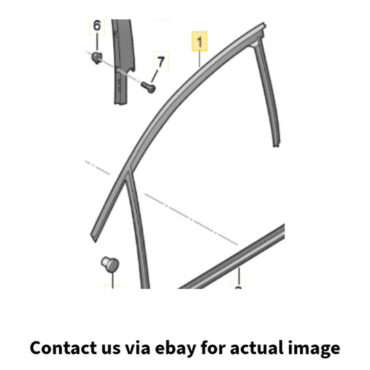 2010–2016 Audi A4 Front Left Window Glass Channel/Seal Used OEM 8K0837439G