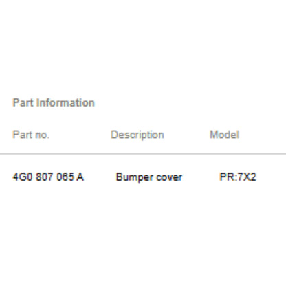 2014 Audi A6 Front Bumper Cover OEM 4G0807065A