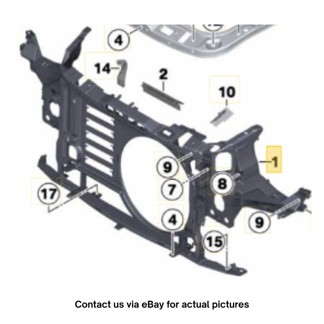 2011–2015 Mini Cooper Radiator Support Panel Used OEM 51647248799