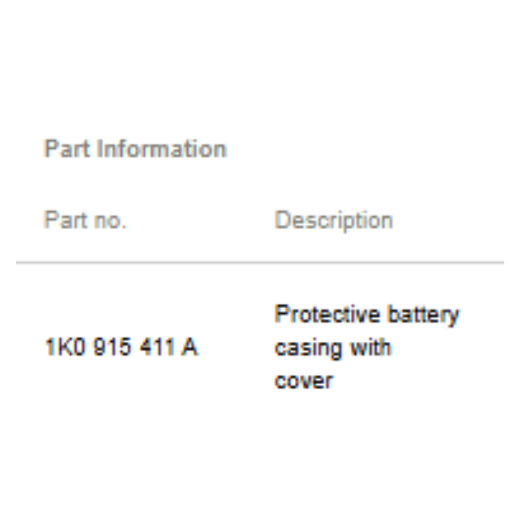 2012–2019 VOLKSWAGEN JETTA BATTERY COVER USED OEM 1K0915411A