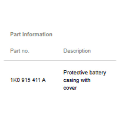 2012–2019 VOLKSWAGEN JETTA BATTERY COVER USED OEM 1K0915411A